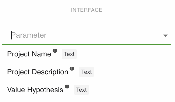 <p>The completed parameter section</p>